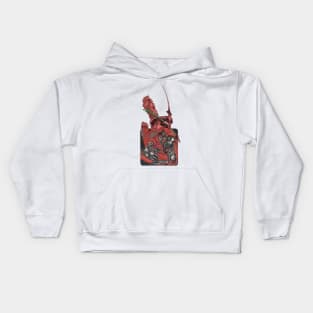 Attacking Sage Broken-android samurai Kids Hoodie